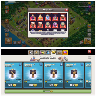 TH14 RUSH ID / 10 EPIC EQUIPMENT / XP-137 / HERO 48-53-42-25-12 / 500 GEMS NAME CHANGE / 508 CWL MEDALS  - Image 5