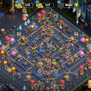 🔥 DRAGON STATUE!XP 256!TH 18 NEAR MAX!9 EPIC MAX!HEROS:105-105-95-80-55!FULL MAX WALLS!NEAR MAX TROOPS! STRONG DEFENCE - Image 2