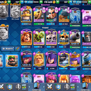 KT14 | 9 EVO & 2 HEROES | 9000 TROPHIES | LVL 44 | 700k GOLD | ALL 121 CARDS 121/121 - Image 6