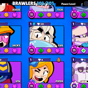 92 TOTAL PRESTIGE | 100K TROPHY-380X SKINS | 101/101 BRAWLER | 44X HYPER | 51X MAX | 80X LEVEL-10 | HIGH.T.-102K TROPHY  - Image 6
