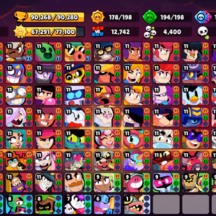 🌟11.11 PIN🌟17 MYTHIC SKINS | 378 SKINS | 90.300 TROPHY | 99 BRAWLERS | 70 HYPERCHARGED | 82 MAXED BRAWLERS | 4 BUFFIES - Image 4