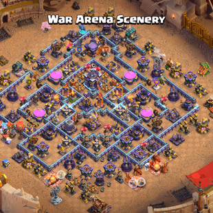 TH 15 Full Maxed !! Full Cwl Medals !! War Arena Scenery !! 100+ Obstacles !! 15 Epic Equipment !! Namechange Free - Image 8