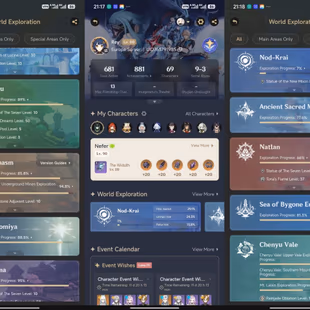 All Platform - EU - AR60 - 69 Character 21 Character 5'Star - 8 Weapon 5'Star - Nefer - Furina - Xilonen - Kazuha - Mavu - Image 4