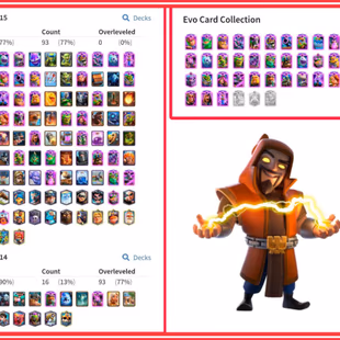 💎 (CHEAPEST) 93 ELITE CARDS 36 EVOLUTIONS 🍓 20 TOWER SKINS 12000 TROPHIES RARE CRYING GHOST EMPEROR KING FULL ACCESS - Image 3