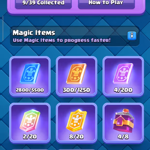 Level-44 || 15 Level Card 3 || 14 level Card 8 || 1200 Gems || Nc  Yes || 8700 Trophy || 63 Emote - Image 3