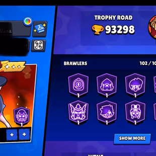 RARE 7X MASTERS 2025 | ALIEN FAME | 102 FULL MAXED P11 WITH HYPERCHARGED | 428 SKINS | 45 BUFFIES | 4 BRAWLER KEYS - Image 4
