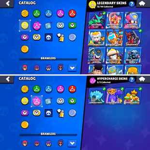 48K Trophies LVL117 | 95/100 Brawlers | 32 Max Brawlers - 27 Hypercharges | 216 Skins | 634 Pins | 323 Icons | 156 Spray - Image 7