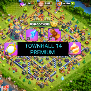 💎TH14-RARE🔥-[ 4x EPIC EQUIP ] || HERO 54-80-50-57-30 || NIGHT BASE MAX || MAGIC ITEMS LOAD || HERO SKIN || FULL SAFE  - Image 1