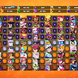 65K Trophies LVL107 | 101/101 Brawlers | 25 Max Brawlers - 12 Hypercharges | 180 Skins | 508 Pins | 321 Icons |160 Spray - Image 2