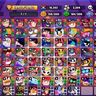 SIRIUS | 62 TITLES | 377 SKINS | 78.900 TROPHY | 100 BRAWLERS | 63 HYPERCHARGED | 73 MAXED BRAWLERS | 58 PRESTIGE - Image 3
