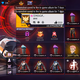 LVL 62 | ALL COBRA BUNDLES COLLECTION | SUKUNA BUNDLE | JIRAIYA BUNDLE | INSTANT DELIVERY - Image 1