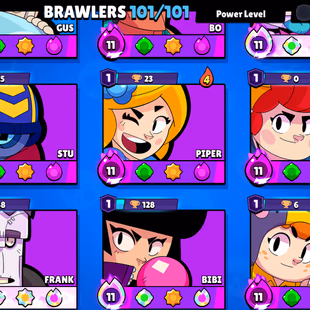 BLUE KING FRANK/ 34X LEGED SKINS | 98K TROPHY-450X SKINS | 101/101 BRAWLER | ALL MAX-ALL HYPER | HUGE RARE SKINS | BEST - Image 7