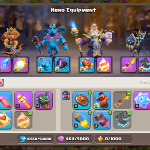 🔥2500 MEDALS TH 17 NEAR MAX🔥XP 223-[ 5 EPIC EQUIPMENT MAX-HERO 83-100-75-50-DEFENS MAX-NC YES-CAN BUY ANY LEGAUE SKIN - Image 7