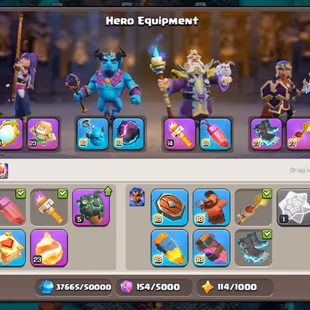 TH 18 l XP233 l 10 Scenery & 21 Skins l Rename 1000GMS l More Equipment And Items l Heroes 88 89 83 80 54 17 35 28 - Image 3