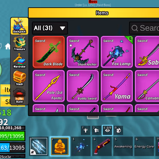 Lvl 2392 Blox Fruits Acc | PERM KITSUNE & BUDDHA | Cyborg V4 | Dark Blade, Fox Lamp, Shark Anchor | Electric Claw - Image 2