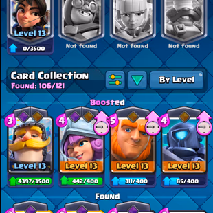 9 YEARS BADGE | 5500 TROPHIES | 39 LVL | KT 13 | 106 CARDS | 1 MAX CARDS | EMOTE 21 | L8PGLLCL - TAG ACCOUNT - Image 5