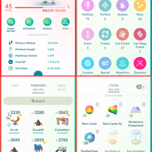 🍓LEVEL 45 STRONG PG ACCT 💯| SHINY HO-OH | LEGENDARY PACK INSTANT DELIVERY - Image 5