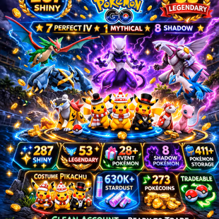 🎯 FRESH STOCK] LEVEL 51 PG ACCT | 287 SHINY 👹| 53 LEGENDARY | 7 PERFECT IV | EVENT & COSTUME PIKACHU | READY TO TRADE - Image 1