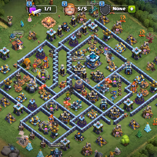 🚀SUPER LEGENDARY TH13 MAX🚀HEROS LVL 75-75-50-50-25 | EPIC EQUIPMENTS | 5 HEROS SKINS | MAGIC ITEMS LOADED | - Image 1