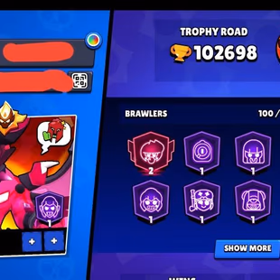 🌟 (RAREST) 102000 TROPHIES 🏆 425 OG SKINS 89 HYPERCHARGED 2024 MASTERS ALL 100 BRAWLERS MAX POWER METEORIC FAME 2 - Image 3