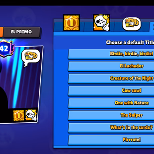 Can change iD | 70K Trophies | 100 Brawler | 55 Maxed | 70 Hypercharged | 355 Skins | 45 Nicknames | More... - Image 7