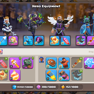 💠XP 256!TH 18 MAX!5 EPIC MAX!HEROS:105-105-95-80-55!FULL MAX TROOPS!WALLS MAX!NEAR MAX DEFANCE! INSTANT DELIVERY  - Image 6