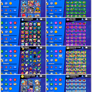 COMBO COC ND BS 💎 TH13 💎 20678 TROPHIES | 2 MAX BRAWLERS | 78 SKINS | 126 PINS | 47 SPRAYS | 103 ICONS | INSTANT - Image 3
