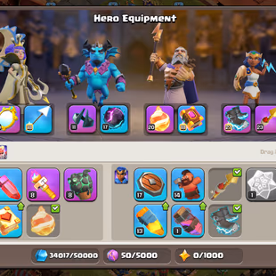 BEST DEAL | TH18 CLOSE MAX | WASTELAND SCENERY | GG-MAX!EB-MAX | HERO-105-105-70-76-50 | 229-XP| NICE SKINS-SCENERY  - Image 7