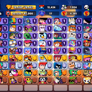 370 SKINS | 78.600 TROPHIES | 101 BRAWLERS | 67 HYPERCHARGE | 73 MAX | 57 PRESTIGE | 20 BUFFIES - Image 3