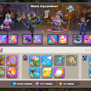 TH 18 FULLY MAX-NOTHING LEFT-XP 263-[ 11 EPIC EQUIPMENT MAX-ALL HERO MAX-649 MEDALA-NC 500-WAR STARS 6029-BEST DEAL - Image 6