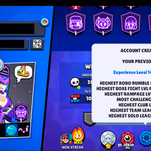 213 SKINS | 80.100 TROPHIES | 101 BRAWLERS | 17 HYPERCHARGE | 24 MAX | 68 PRESTIGE | 4 BUFFIES - Image 7