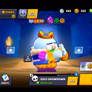 KING LOU | FREE CHANGE NAME | 11.11 PIN | 340 SKINS | 65.800 TROPHY | 99 BRAWLERS | 35 HYPERCHARGED | 58 MAXED BRAWLERS - Image 1