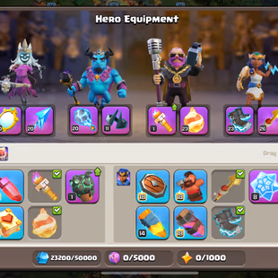 Th16 Almost Max | Hero-90-90-65-45 | Equipment-14-Epic Almost Max | XP- 196 | Defence Wall Max | NC-Yes | BEST-DEAL - Image 6