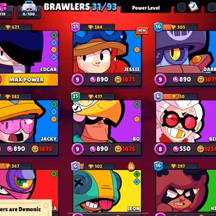 TROPHIES 8019 [] BRAWLERS 31 [] MAX BR 1 [] MAX EDGAR - Image 3