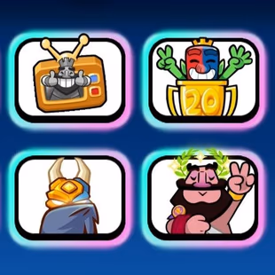 RAREST CRL 20 WIN EMOTE 🌸 KT 16 37 MAX CARDS 82 XP 106 ELITE CARDS 35 EVOLUTIONS 6 HEROES ULTIMATE CHAMPION 12500 CUPS - Image 1