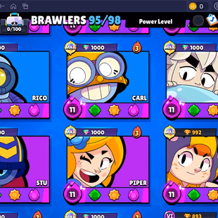 235 SKINS | 35 HYPERCHARGED | PIN 11.11 | FURIOUS FANG | 71.642 TROPHIES | 95 BRAWLERS | 42 MAX BRAWLERS | 1 BUFFIES  - Image 7