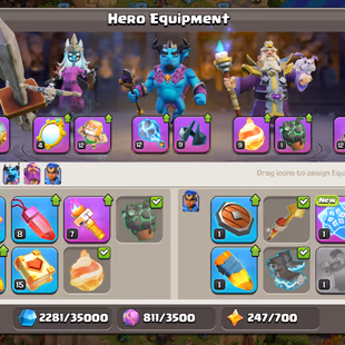 🔥[8'700 GEMS-1X PAID SCENERY]🔥PREMIUM TH-15 | [13EPIC-S.BALL-F.BALL-.E.BOOT] | HERO-65-66-42-29-10 | 8X SKINS! NC FREE - Image 7