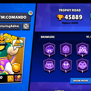 🔥45.8K TROPHY-26 MAXED BRAWLERS-23 HYPERCHARGED!!NC FREE-EXCLUSIVE SKINS-BEST DEAL  - Image 3