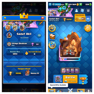 🔥8 Years Played🔥20 Cards Level15 [ 14 Max ] 16 Evo! Trophy 12090! Level 72! KT Level 15! NC Available! 75 Emote! - Image 2