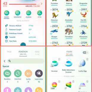 22]🍓 LEVEL 43 ACCT) 50 SHINY  51 LEGENDARY) 2 HUNDO  282 TRADEABLE💯)SHINY LUGIA) SHINY HO-OH ) RARE COLLECTOR ACCT - Image 5