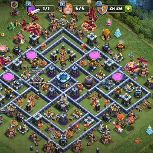27 Dollars Only | TH13  Max | Level 154 | BK 75 | AQ 75 | GW 50 | RC 25 | MP 50 | Gems 1397 | INSTANT DELIVERY - Image 1