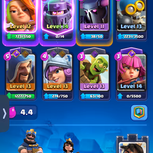 Value Starter ACC | KT LEVEL 11 (33) | 120 Cards | 2619081 Gold | 5281 Gems | Trophies: 6827 | 8 Evo | 14 Wild Shard | - Image 2