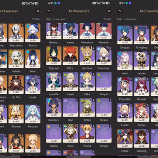 All Platform - NA (USA) - AR58 - 59 Character 19 5'Star - 7 Weapon 5'Star - Lauma - Nefer - Neuvillette - Xilonen - Arle - Image 1