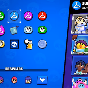  STAR BUSTER SHELLY SKIN 75 Brawlers 6 Hypercharged 10 TOTAL MAX 21000 Trophies  150 Skins  Mythic Skins  I - Image 4