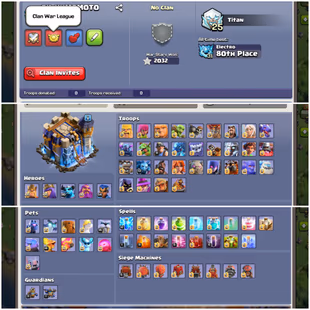 EXP-263!🔱TH-18 MAX🔥WALLS MAX! 4x HEROES MAX! 29x SKINS! MAX PROFILE and PETS! CLOSE MAX DEFENCES! FULL ACCESS! - Image 4
