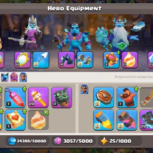 🔥2016 OBSTACLES💎1417 MEDAL - TH 18 -12 EPIC EQUIPMENTS - 94-100-72-80-55 HERO - 2230 GEMS - BH 10 - FREE RENAME - 1300 - Image 6