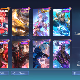 SUPER RAREST HIGH STAR ACCOUNT || 1000 STAR ACCOUNT || 2 GLOBAL TITLE HERO || 13K MATCH 63 WR[RANK] ||VERY LIMITED OFFER - Image 2