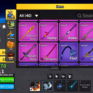 Blox Fruits Lv.2611 | Draco V3 | Dragon PERM | Fox Lamp + Hallow Scythe + Tushita + Yama | Skull Guitar | Pale Scarf | 2 - Image 4