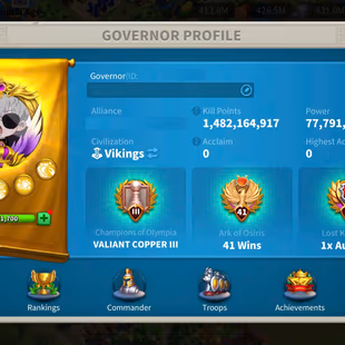 All Platform: 77M - Vip 16 - 12 Commanders - 29 Passport -  5k6Gems - 2 Farm -  1 Skin Houses - Image 3