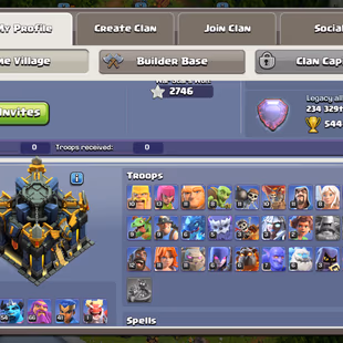 🔥EPIC SB-MM-26!FB-24!XP 212!TH 17🔥HERO:91-93-54-66-41!NC 500! PURPLE WALLS! STRONG DEFENCE & TROOPS!INSTANT DELIVERY  - Image 3
